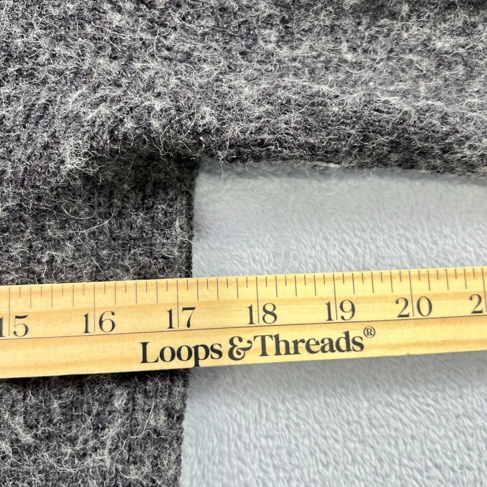 Theory Womens Sweater Merino Wool & Alpaca Blend 1/4 Button Up Mock Neck Size SP - Image 5