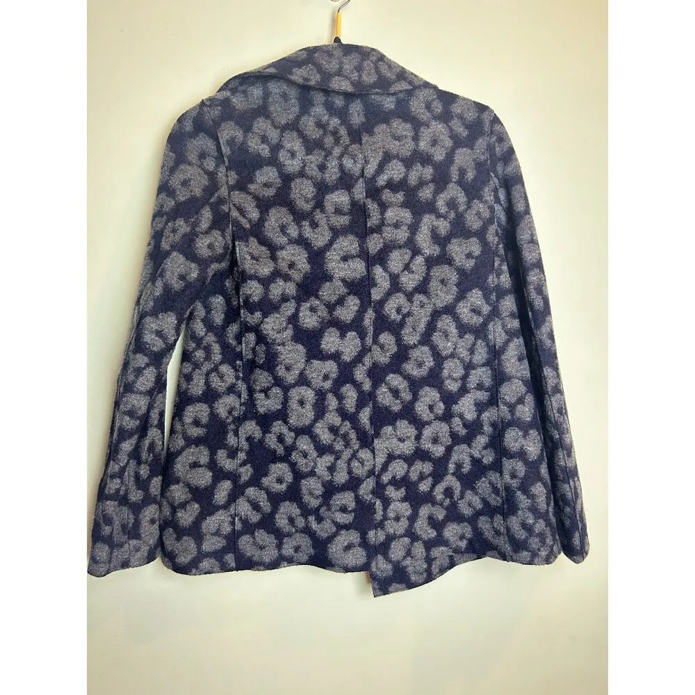 Harris Wolfe London Designer Quiet Luxury Animal Print Blazer Size 4 Black - Image 6