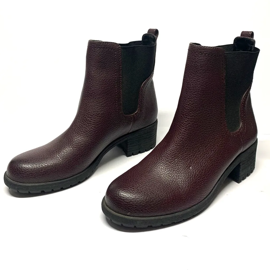 Simply Vera Vera Wang Burgundy Chelsea Ankle Boots, Size Size 5.5 Red - Image 5