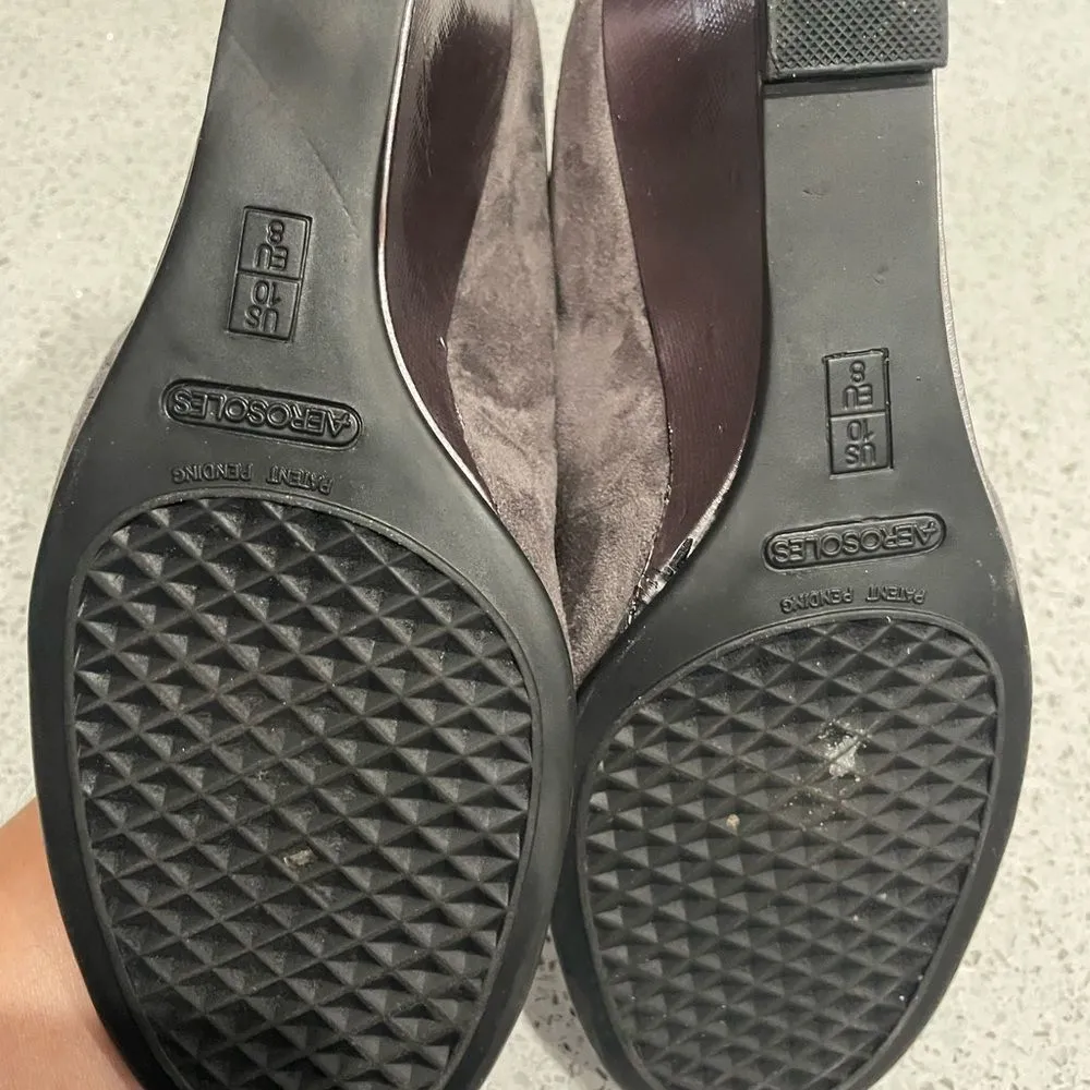 Aerosoles Women’s Aerosols size 10 silver plum wedge 
Suede - Image 5