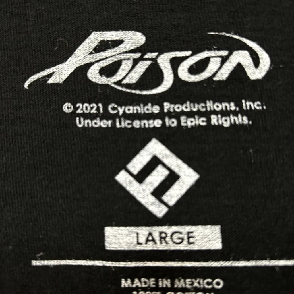 Poison Power to the People Heavy Metal Tee L  - Image 4