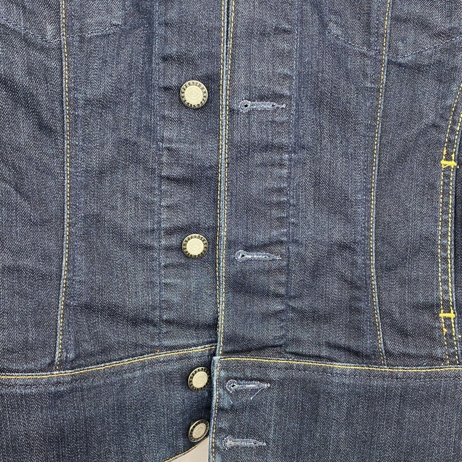 Brappers Medium Dark Wash Blue Button Down Denim Jacket Women's Size Medium M - Image 3