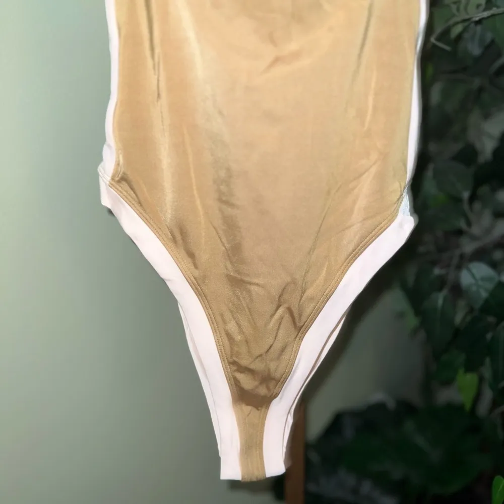 FREE PEOPLE X WE ARE HAH Pull Thru One Piece Bathing Suit in Shroom NWT Size Sm Tan - Image 3
