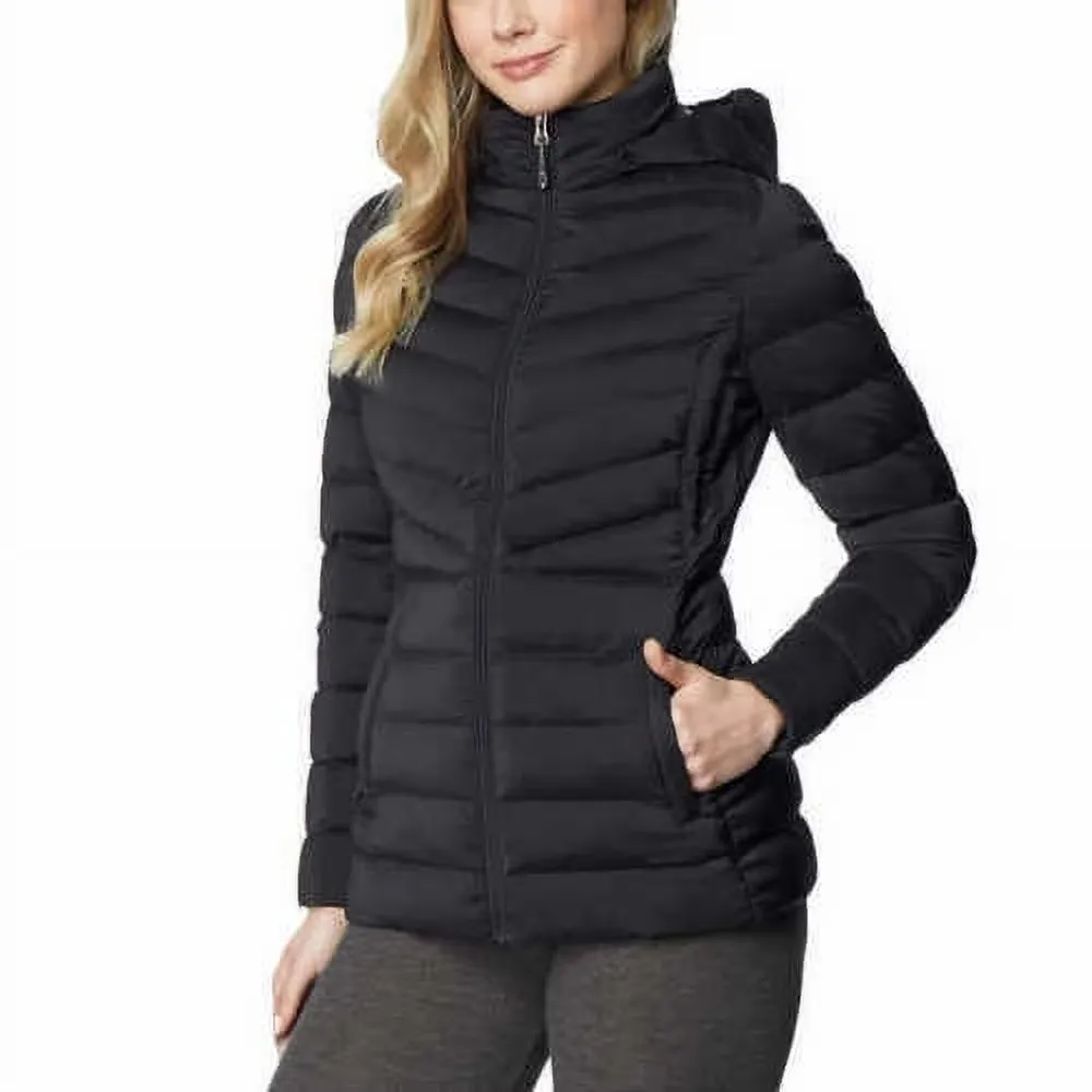 32 Degrees Heat | Black Lightweight Puffer Coat | XXL - Image 2