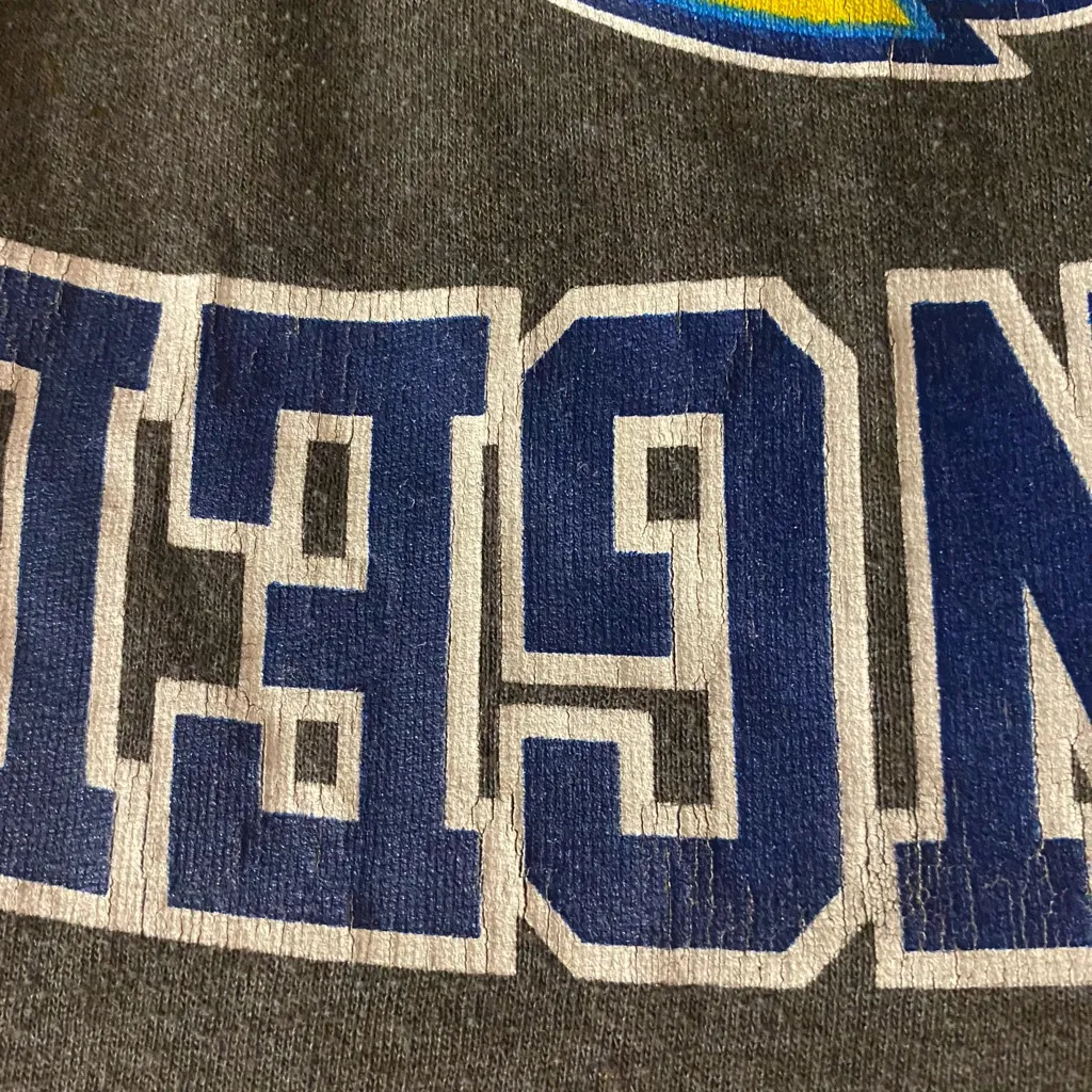 Womens NFL Chargers Football Dark Gray Tee T Shirt 2XL 48” Cut V Neck - Image 3