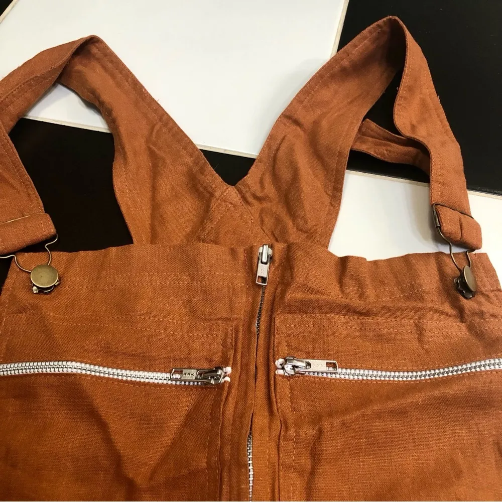 NWT Jen’s Pirate Booty Palmetto Overalls Chili Pepper Brown Terracotta Clay Boho - Image 5