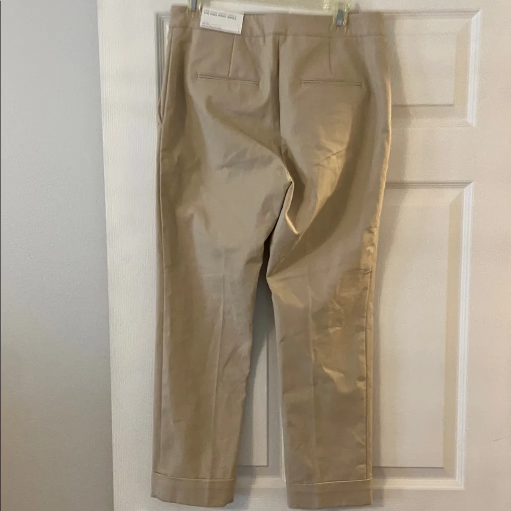 Ann Taylor Factory The High Waist Ankle Pants Classic Tan Trousers size 4 - Image 4