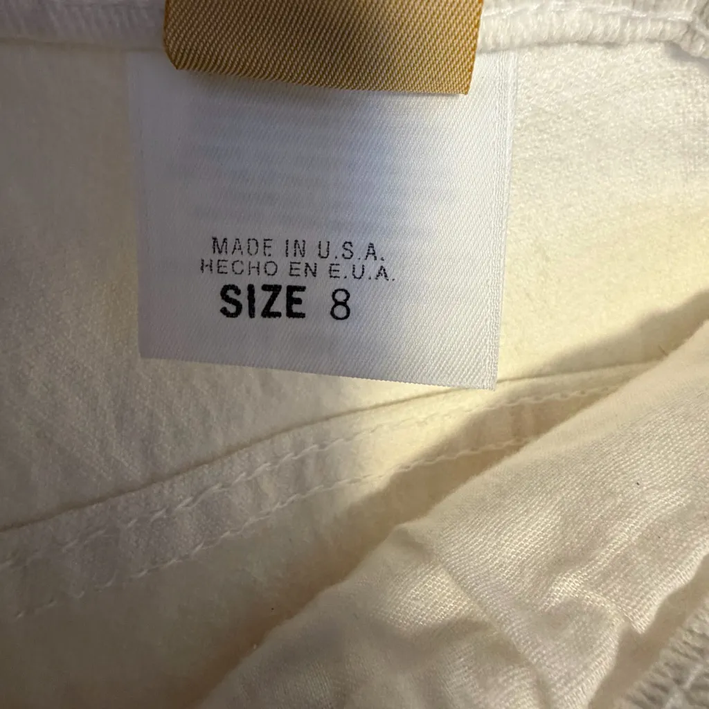 Vintage North West Blue 3 pocket stretch jeans Made in USA size 8 off white NOS - Image 6