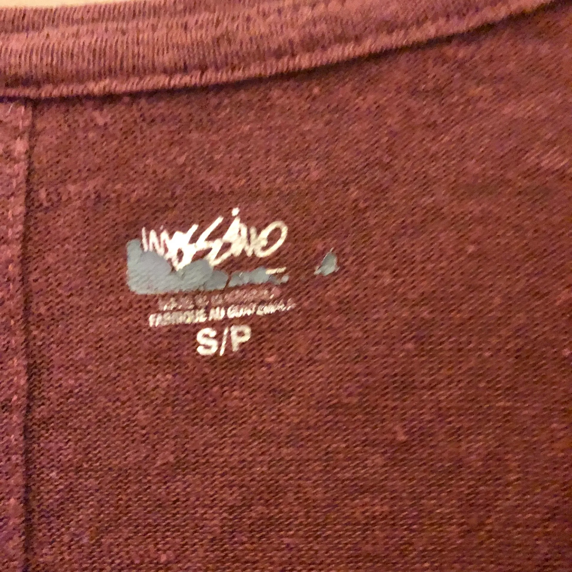 Mossimo Supply Co Mossimo V Neck Linen long Sleeve Shirt Burgundy Maroon Red Small - Image 3