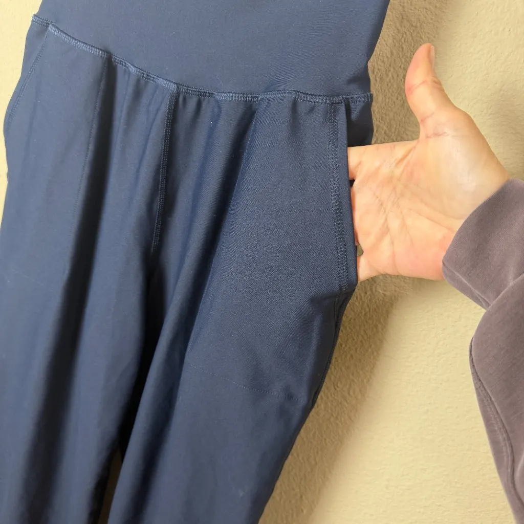 OLD NAVY ACTIVE Powersoft High Rise Joggers Leggings Go Dry Sz small tall navy - Image 4