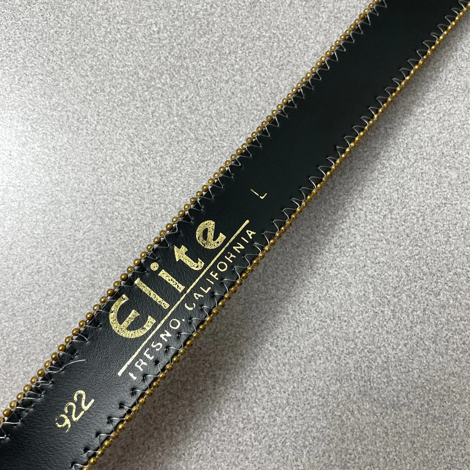 Vtg Elite Belt Womens L Velvet Gold Buckle 1.25in Metallic Chain Trim Floral Black - Image 6