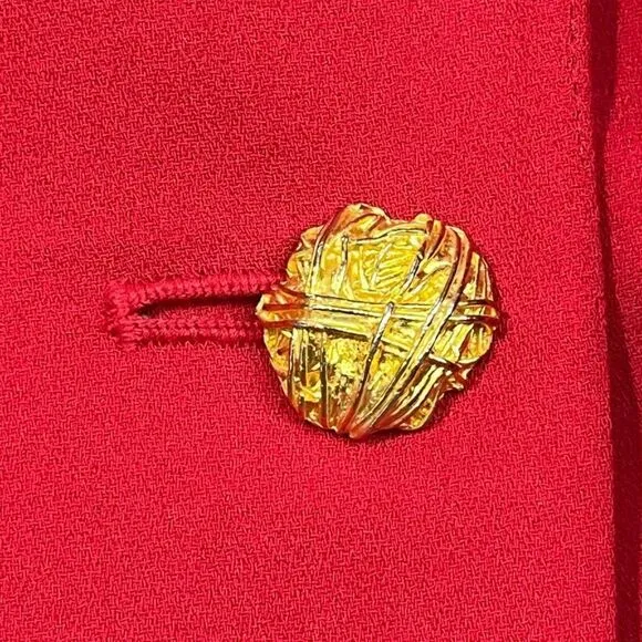 Jennifer Moore Red Blazer Single Button Professional Office Wear Petite Size 14 - Image 7