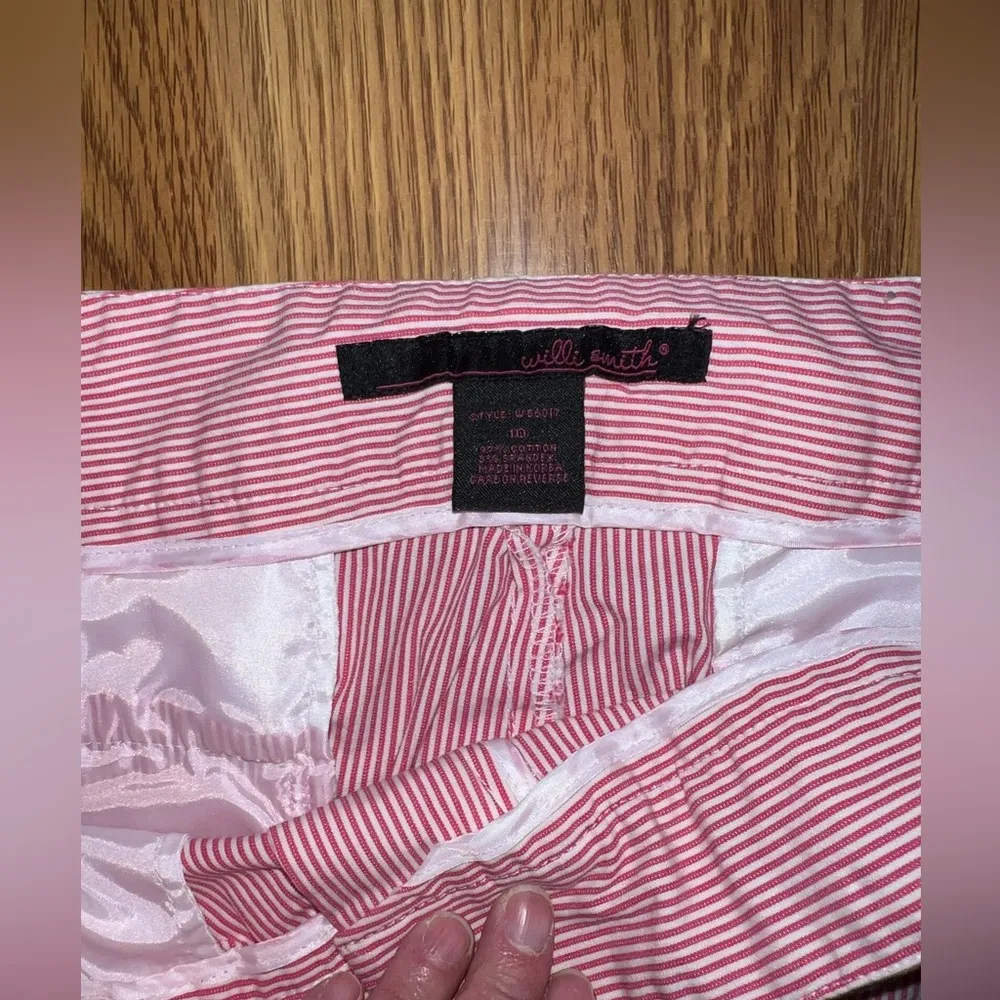 Darling Vintage Y2K Willi Smith Seersucker Pants with Scallop Detail! - Image 5