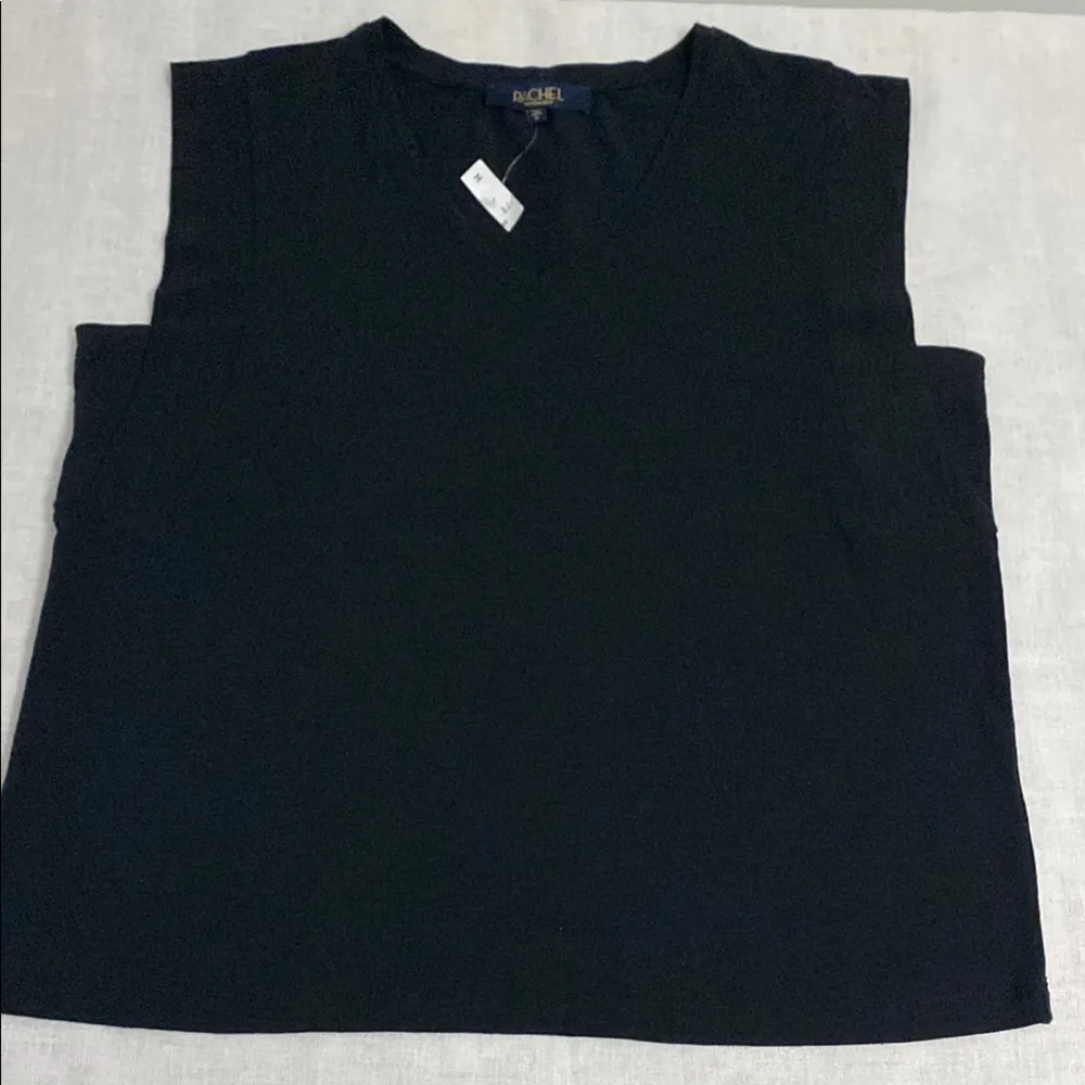 Rachel Roy New! women’s Black Sleeveless V - Image 2