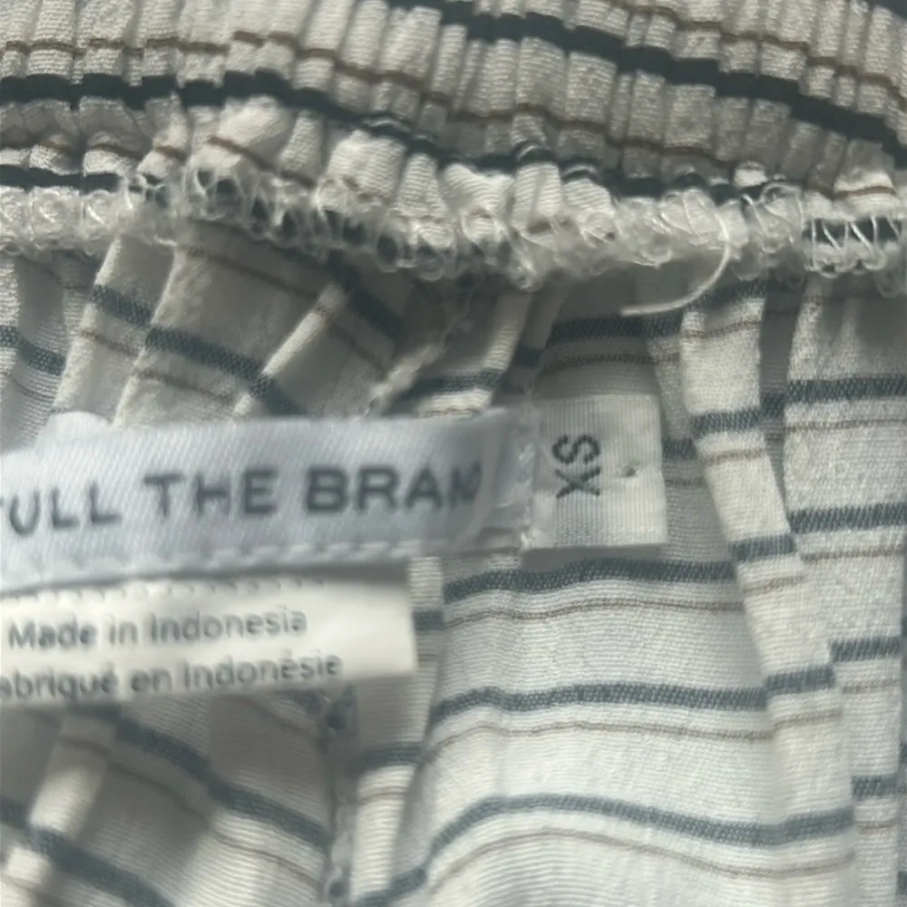 Faithful The Brand Soleil Striped High Waist Wide Leg  White Black Pants Size XS - Image 14