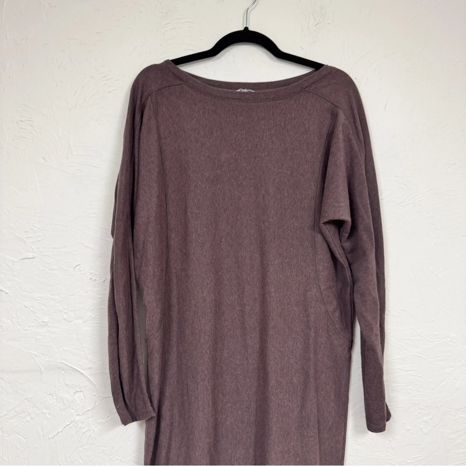 Athleta Purple Heathered Long Sleeve Sweater Dress Womens L Gorpcore Casual - Image 8