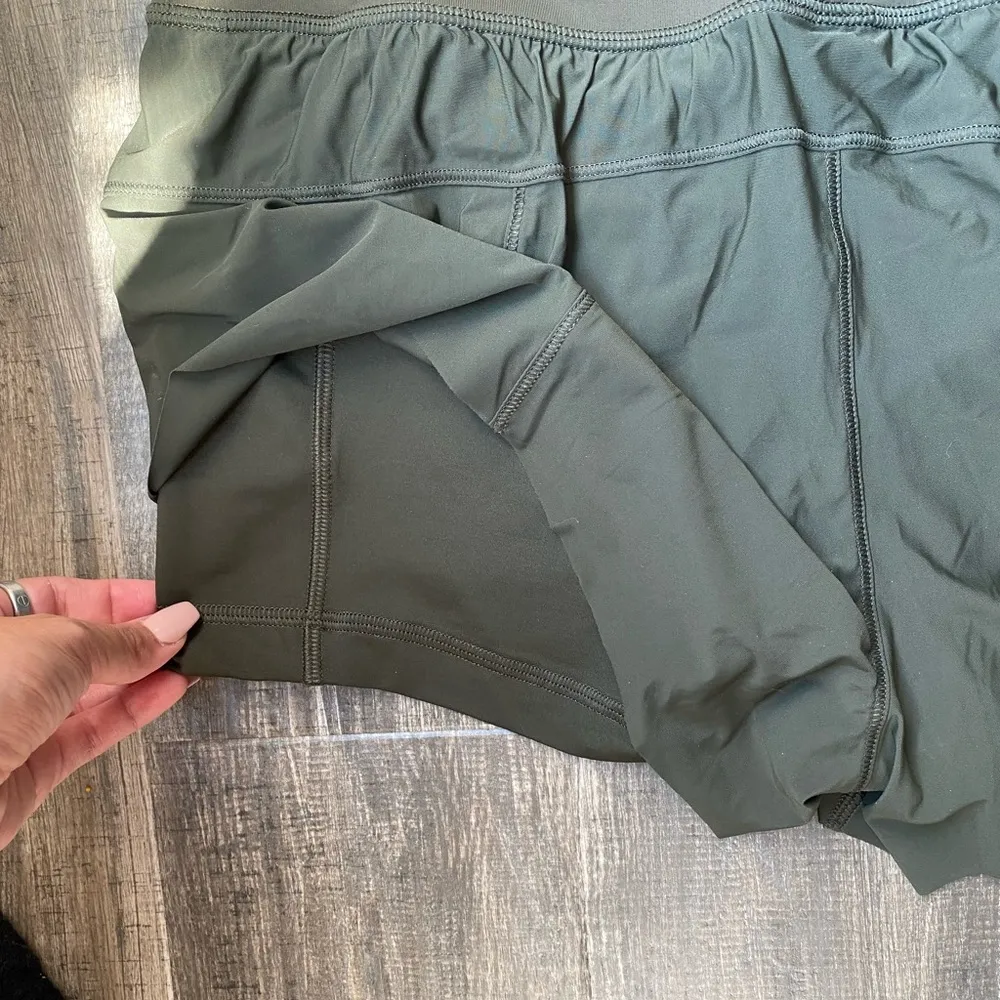 lululemon athletica olive green shorts 8 - Image 2
