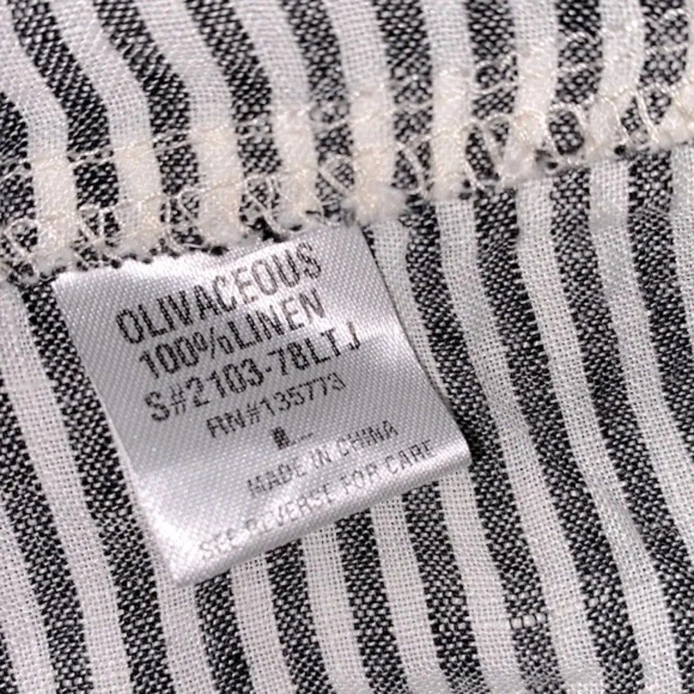 Olivaceous  striped linen top size large - Image 7