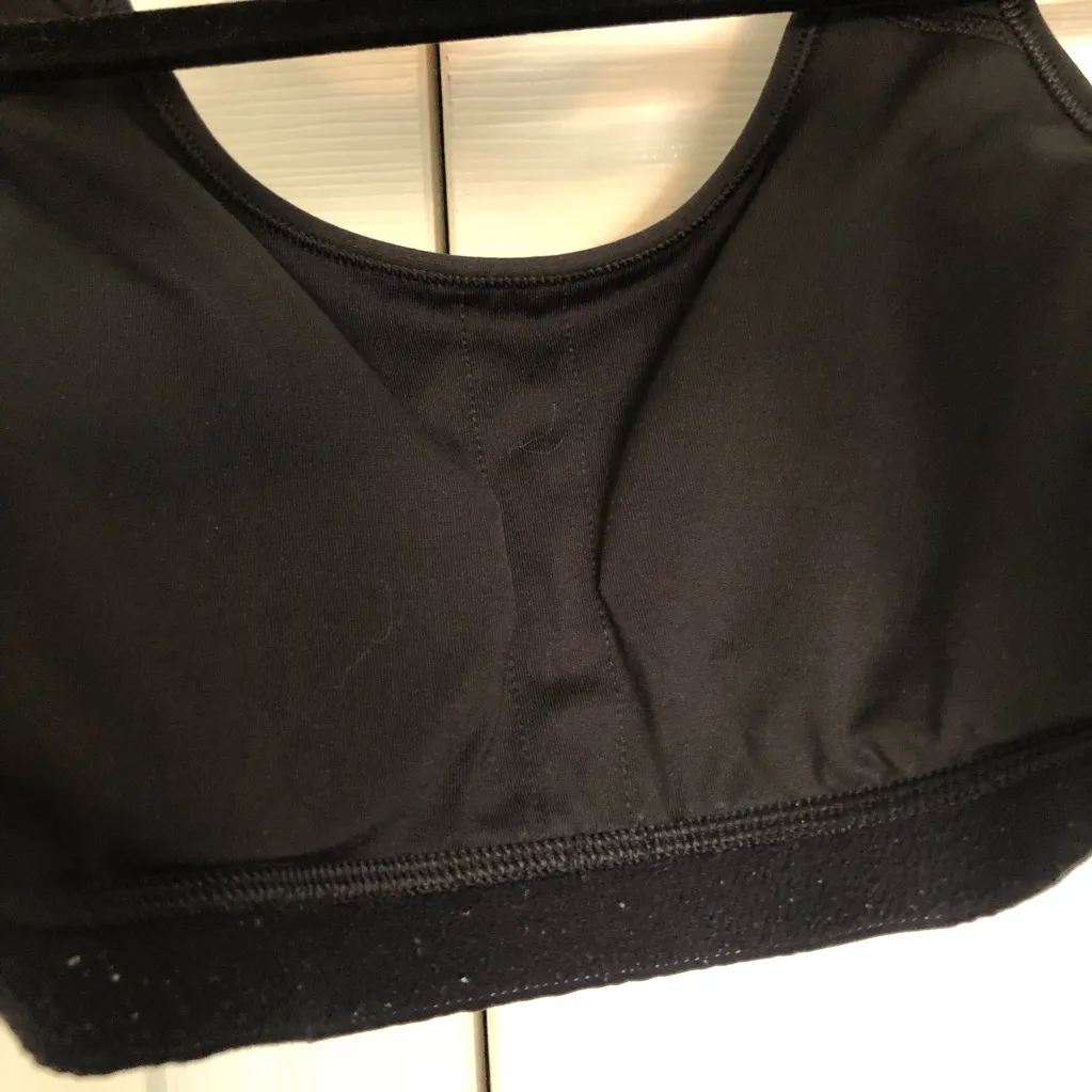 Black and White Nike Women's Pro Classic Padded Graphic Sports Bra Size M - Image 5