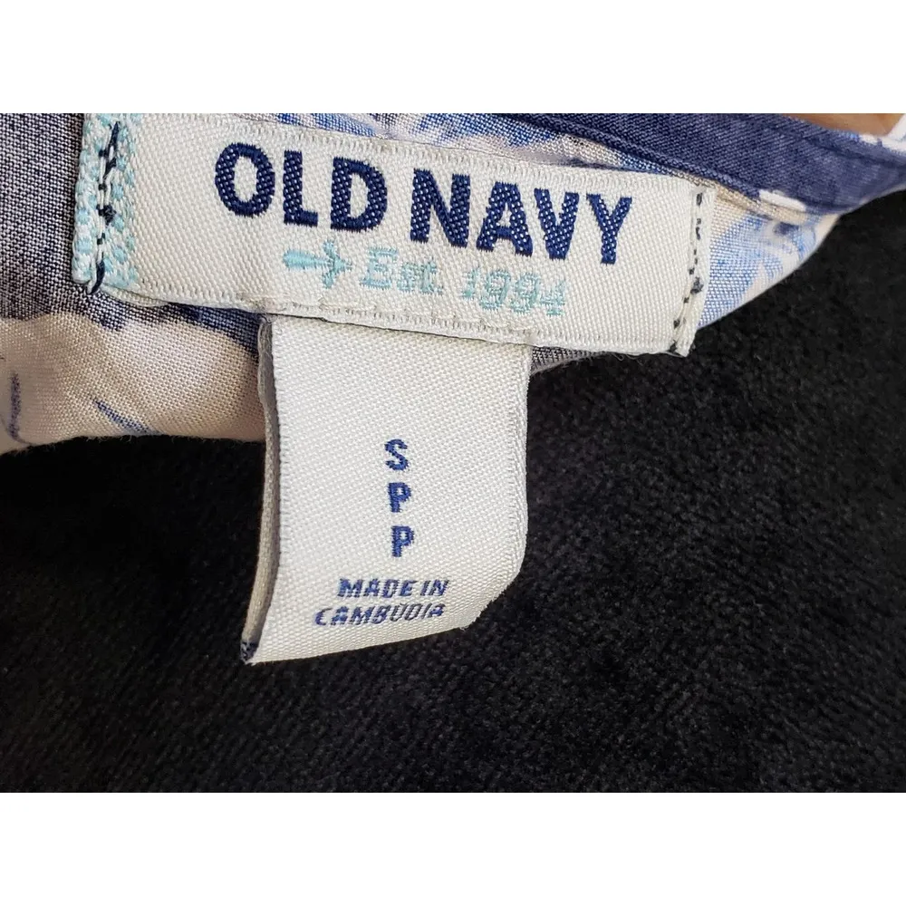 Old Navy Women's Blue Round Neck Short Sleeve Knee Length Sheath Dress Size PS - Image 9