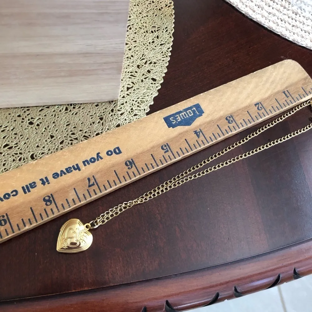 Gold Tone Locket Necklace - Image 3