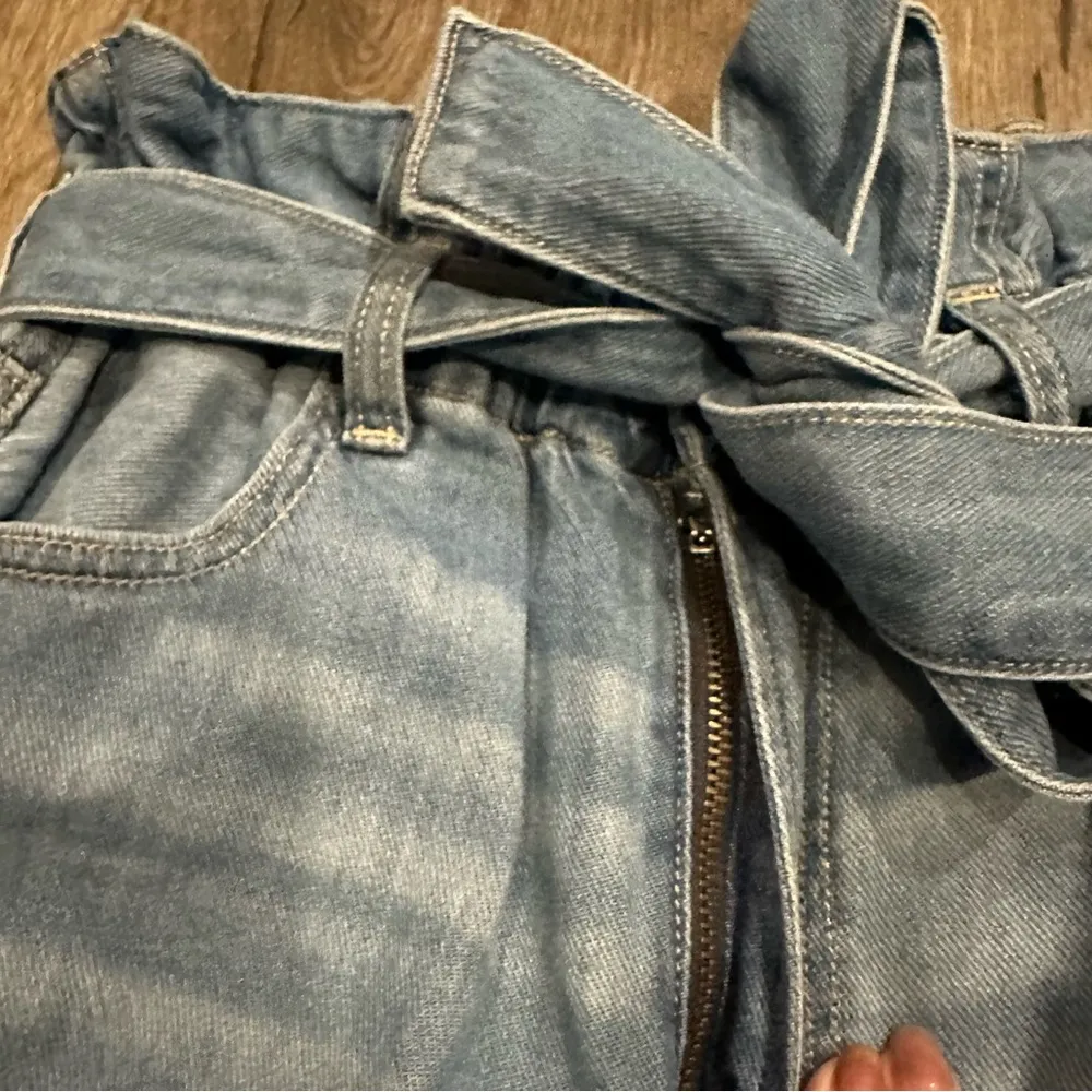 New American Eagle Jeans Womens Sz 0 Mom Straight Jean High Rise Denim Paperbag - Image 6