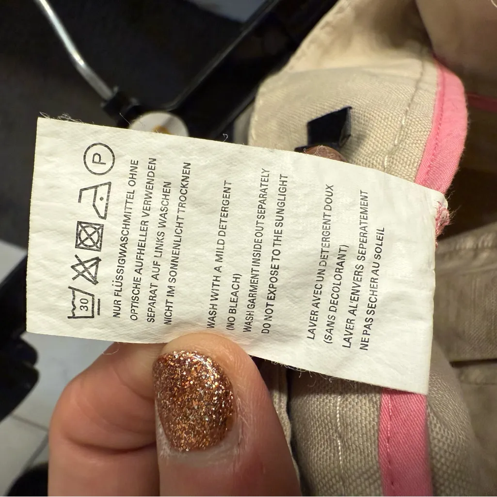 Marc Aurel Khaki Cotton Mini Skirt Tan Size 12 - Image 11