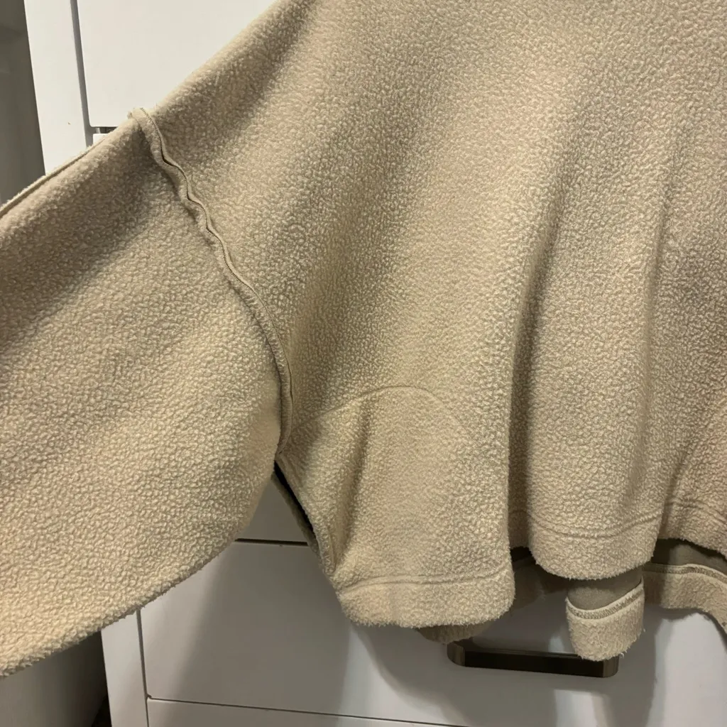 Free People Tan Nebraska Sherpa Hoodie - Image 5