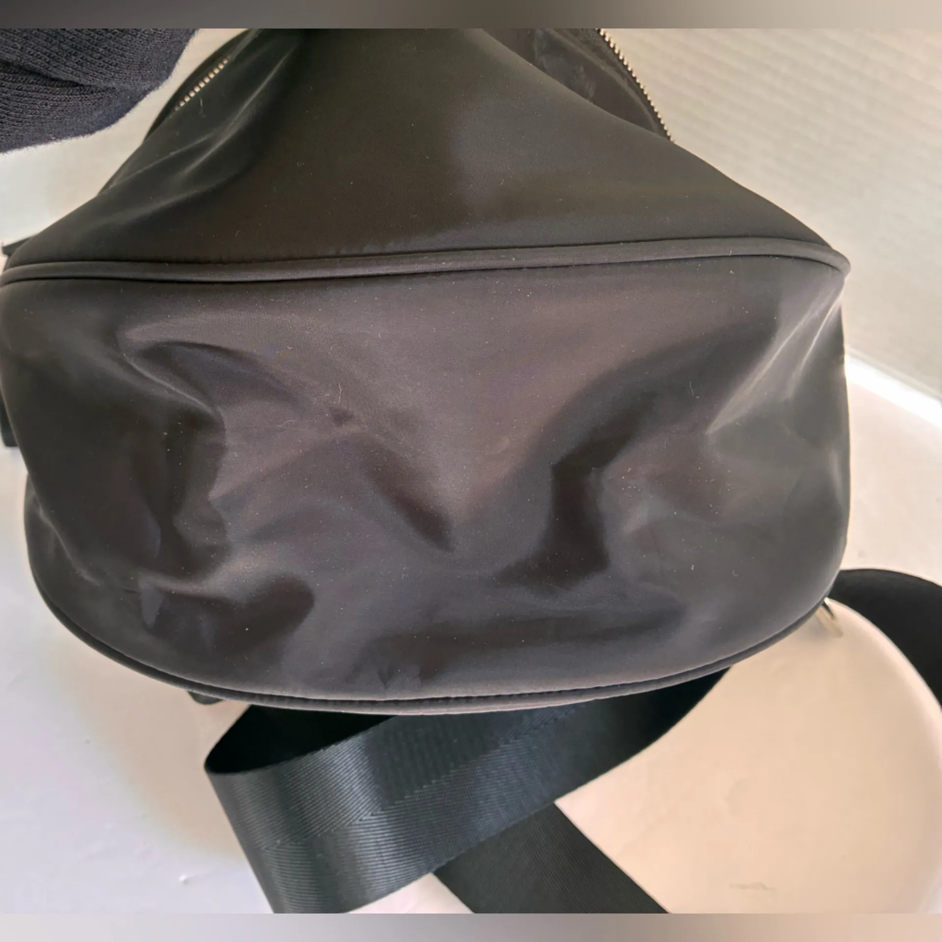 NWOT Black Waist Bag with Silver Lemon Accents - very heavy and well made! - Image 8