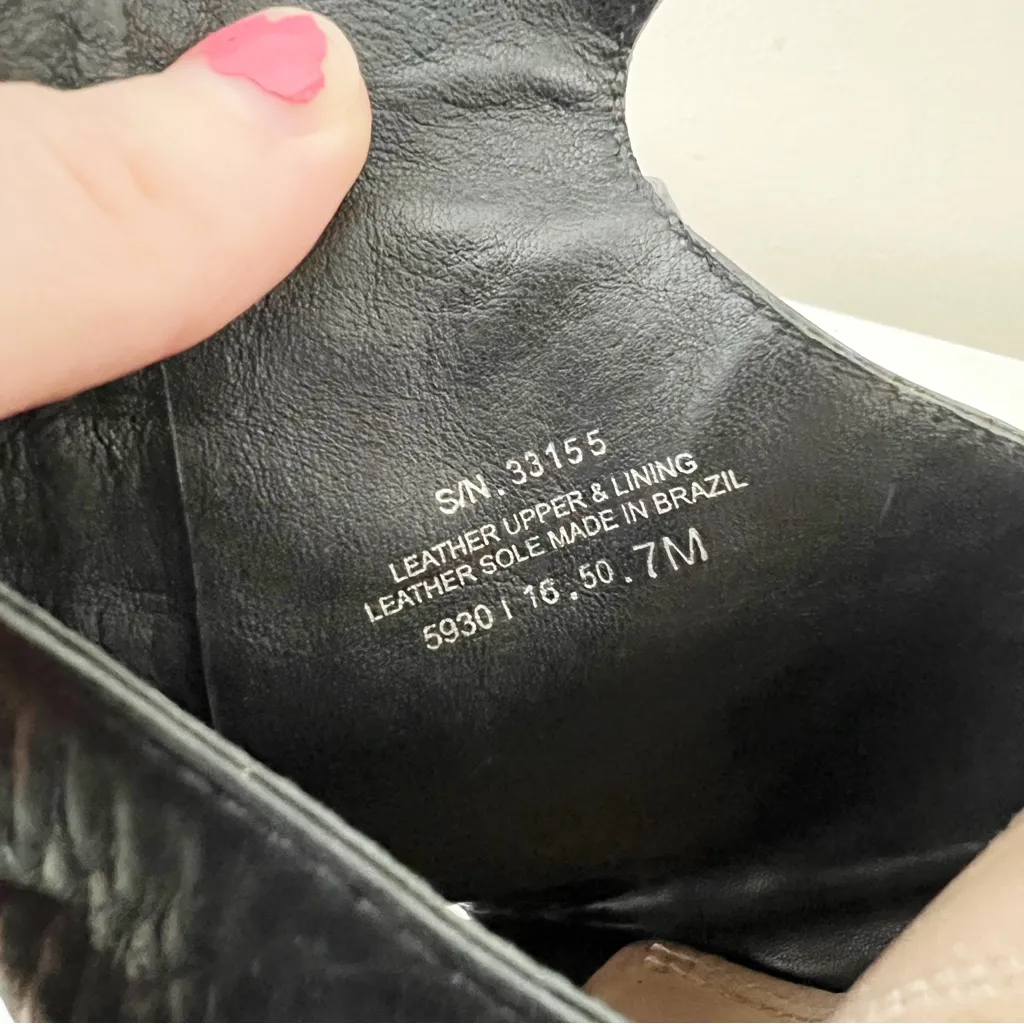 Tory Burch Grove Open Toe Leather Bootie Black Size 7 - Image 11