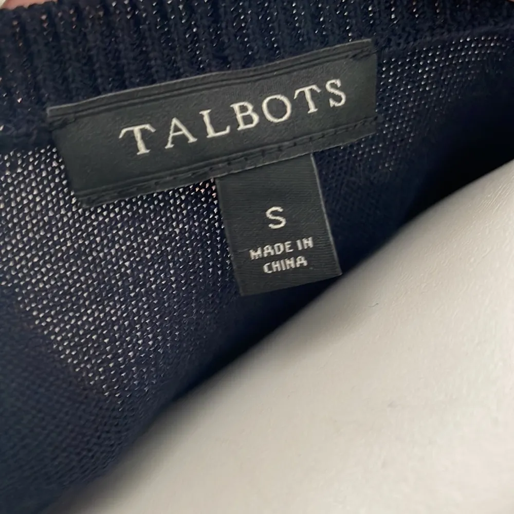 Talbots Navy Pullover Nautical Whale sweater size small - Image 5