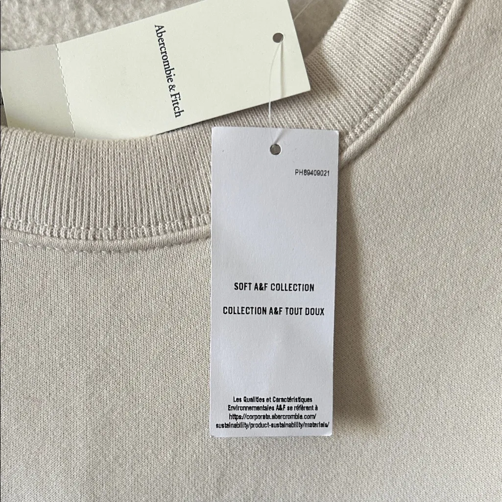 Abercrombie &‎ Fitch Womens Apres Club Oversized Sweatshirt Size Small NWT - Image 10