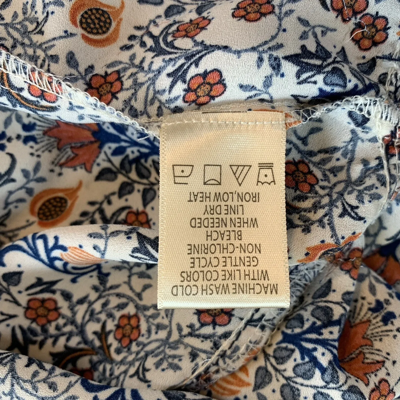 Max Studio Prairie Dress‎ Floral Puff Sleeve Square Neck Smocked A-Line Large - Image 5