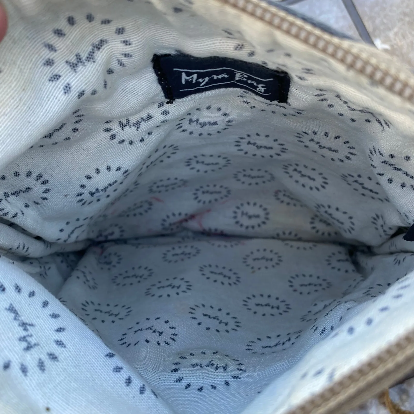 Myra Chevron Cowhide Grandiose Crossbody Bag Gray - Image 7