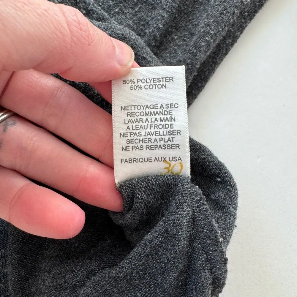 Michael Lauren Grey V-Neck Pullover Long Sleeve Size Small NWOT - Image 6