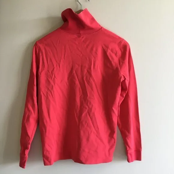 LLBean Interlock Turtleneck Long Sleeve Knit Top‎ Red Size M - Image 2