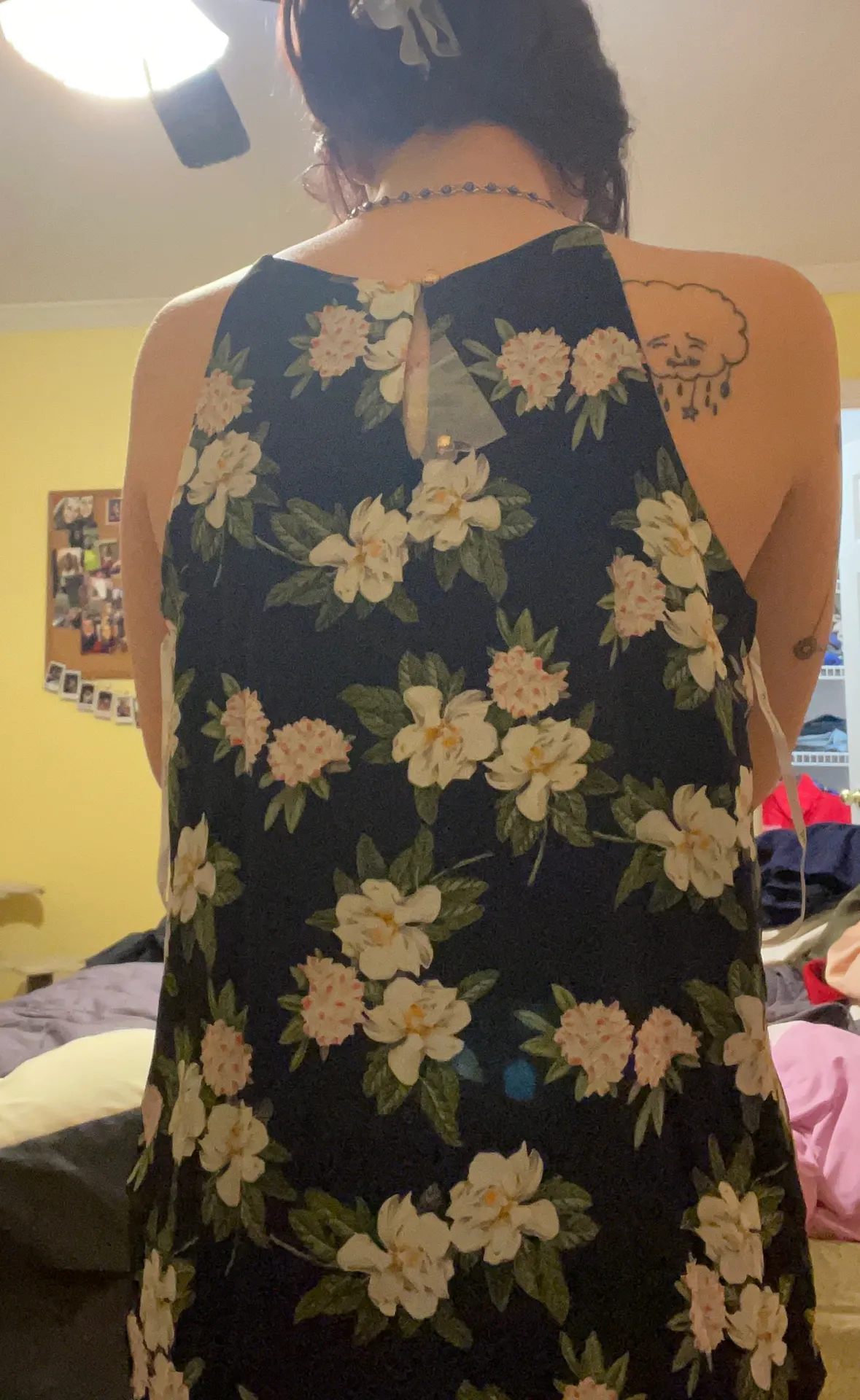 couture Navy Floral Tank- NWOT - Image 3