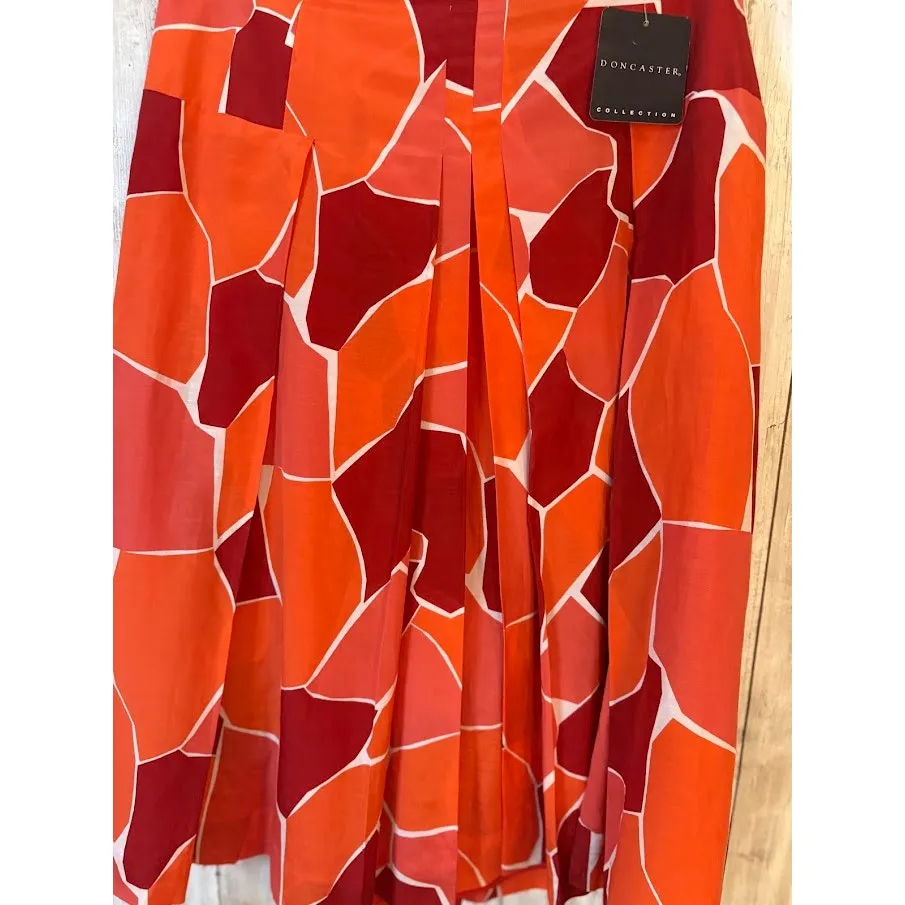 Doncaster Silk Cotton Blend Pleated Skirt Size 4 NWT - Image 3