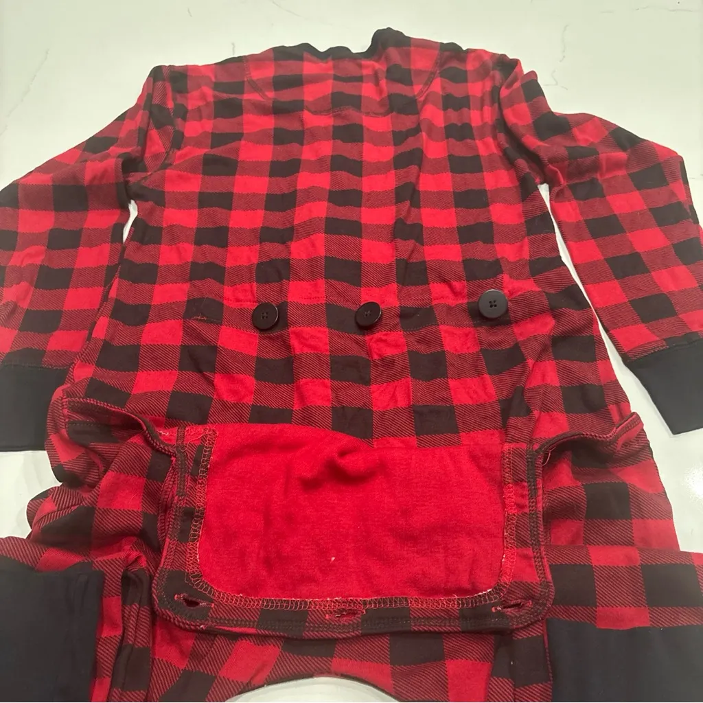 Lazy One Red and Black Plaid Flapjack Womens size M Size M - Image 4