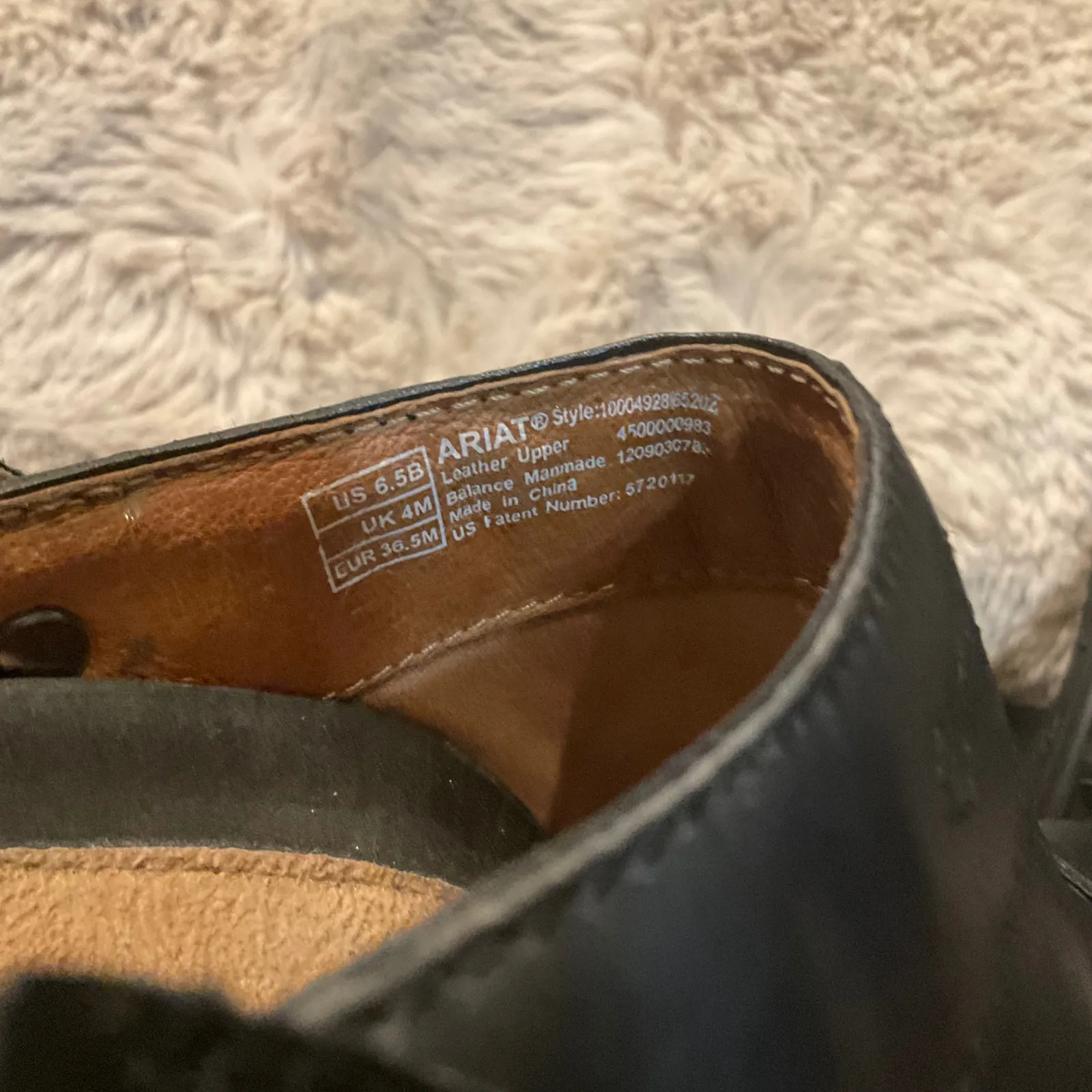 Ariat ATS Cap Toe‎ Mule Size 6.5 Black Leather Slip On Womens Comfort Slide Clog - Image 6