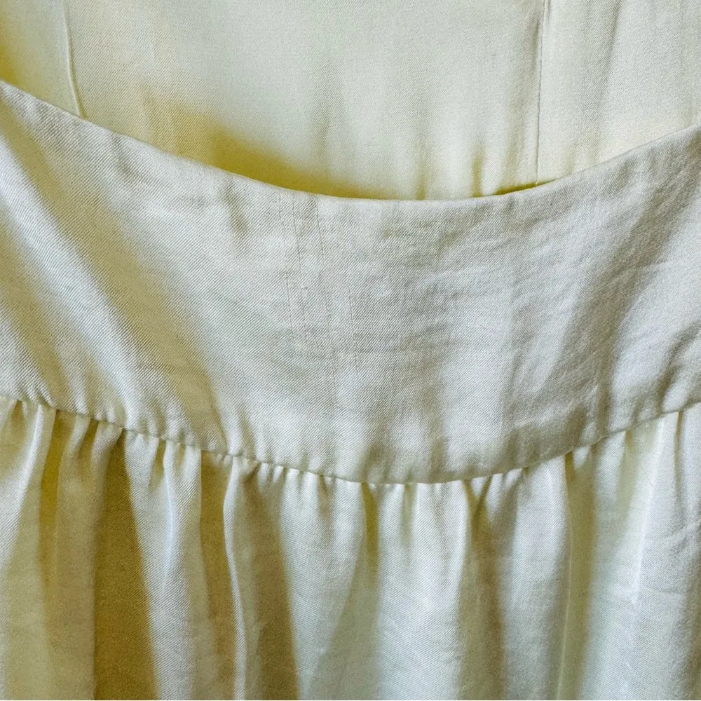 Aritzia  Wilfred Mini Lover Dress Satin Babydoll Palest Yellow - Image 7