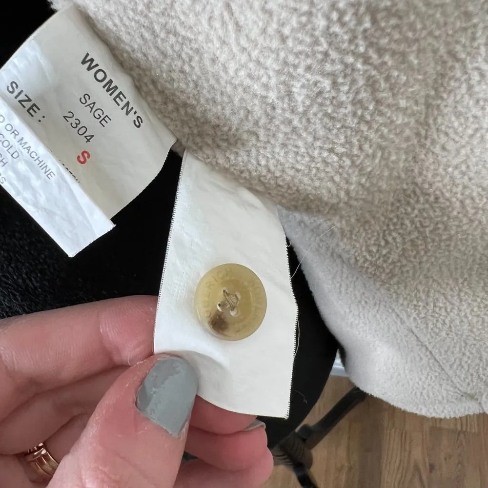 Woolrich Sage Green Fleece Lined Button Front Shacket Size Small - Image 9