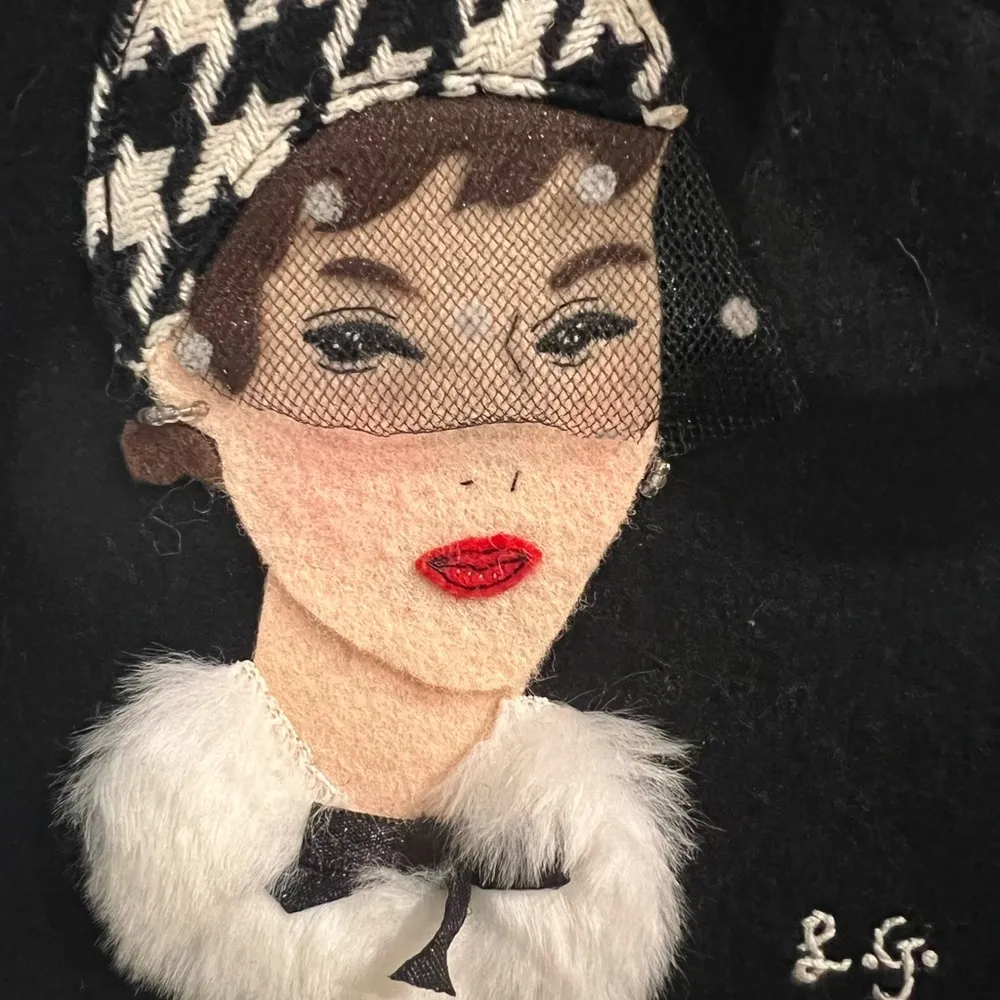 Lulu Guinness Audrey Hepburn Black Mini Bag - Image 7