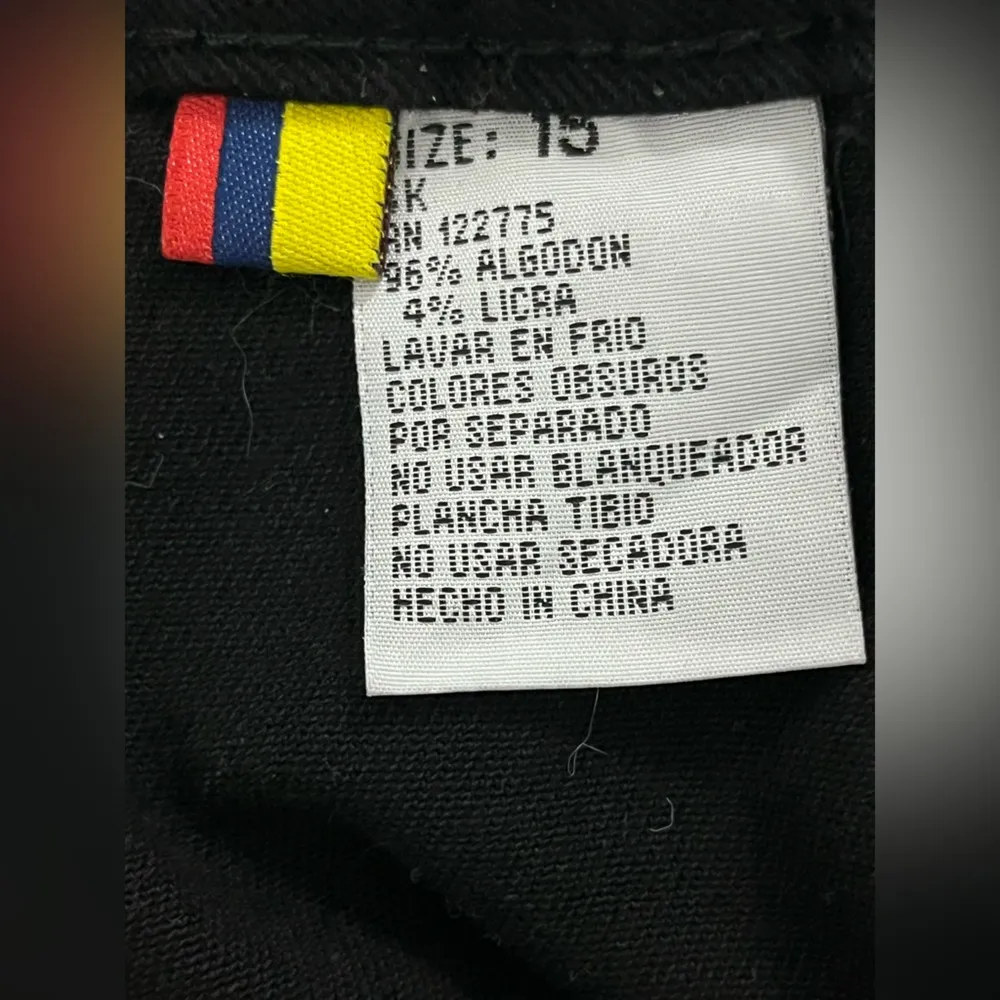 Silver Diva Juniors Women Colombian Jeans Black Cropped Butterflies Size 15 NWOT Blue - Image 8