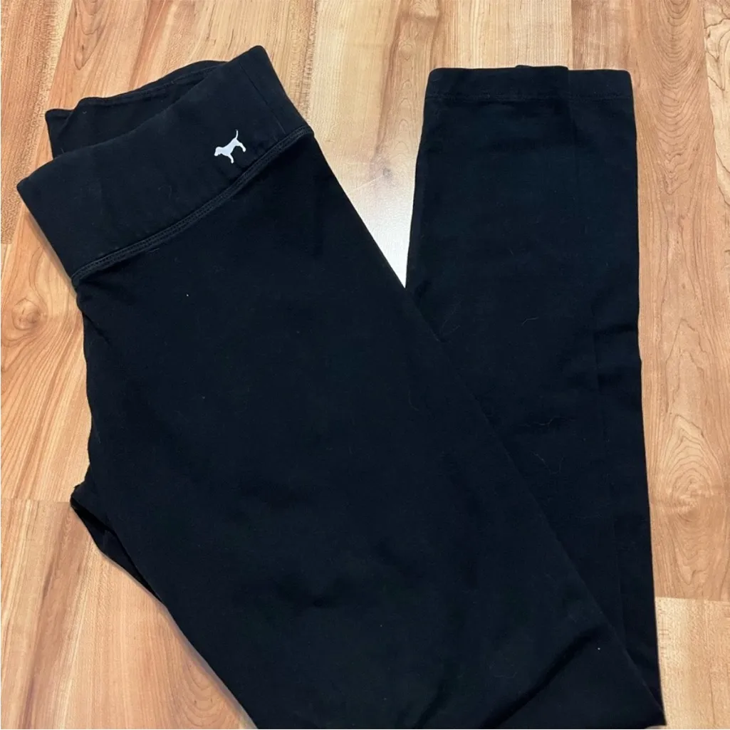 Victorias Secret PINK fold over band yoga leggings size medium! - Image 3