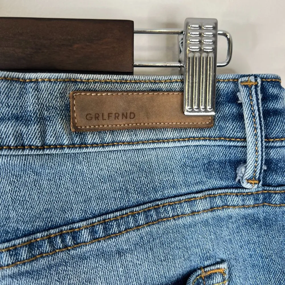 GRLFRND Karolina Denim Jeans in Color Cross Your Mind Distressed Size 32 - Image 9