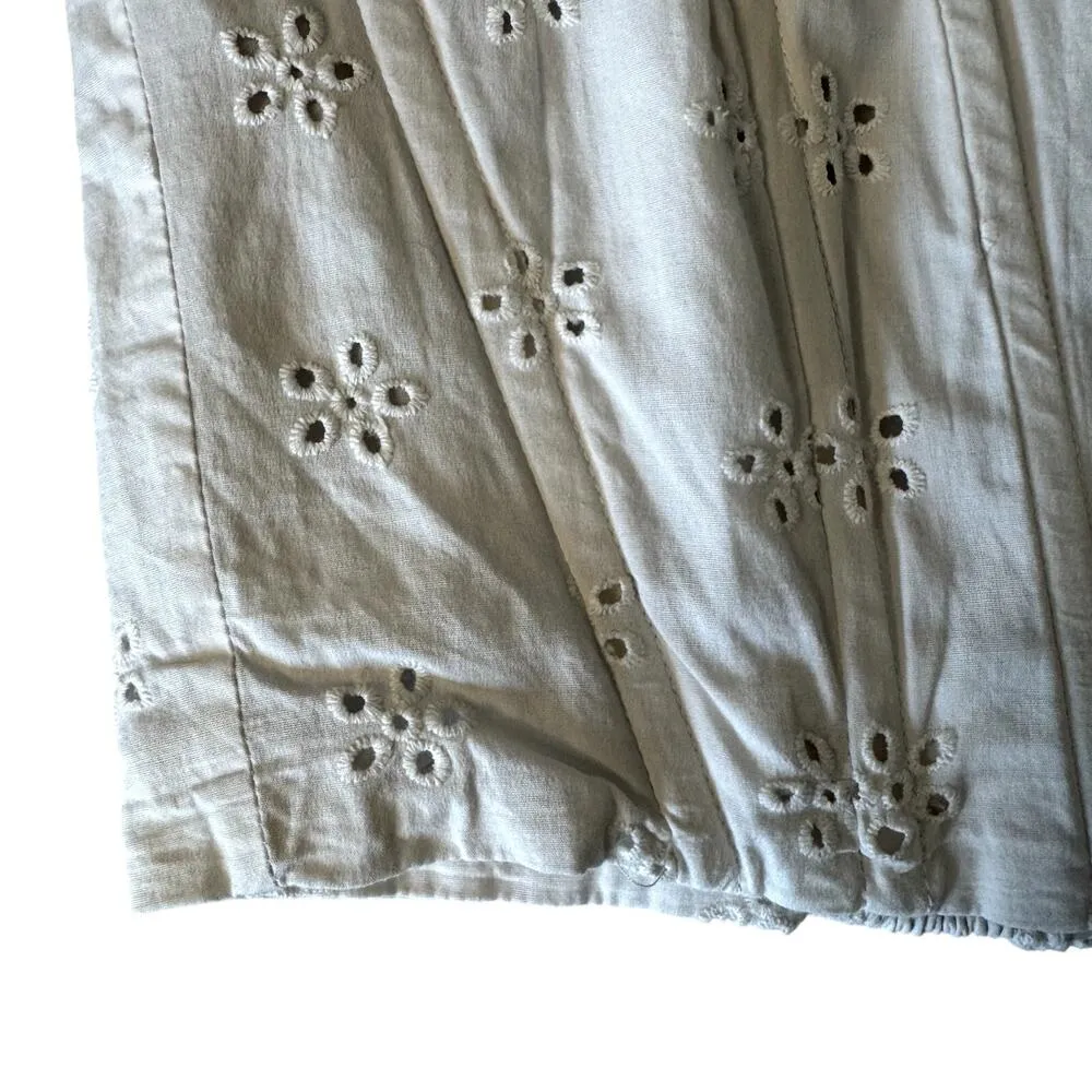 Jason Wu Eyelet White Corset Top Cropped Boning Women's Size Large - Image 2