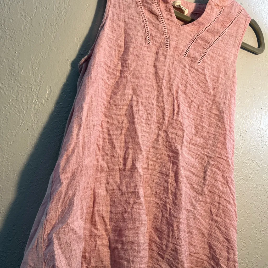 Ember Y2K Asymmetrical Bubblegum Pink Sleeveless Tank Top SZ S V - Image 2