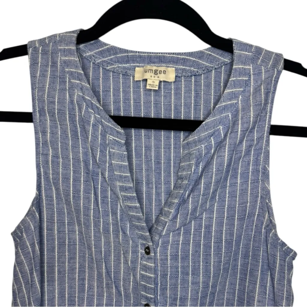 Umgee Blue and White Striped Top - Image 4