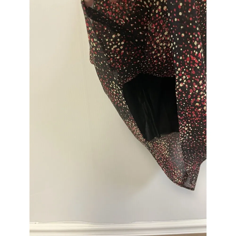 Vintage Lavender A-Line Midi Lined Y2K Lightweight  Soft & Flowy Flair Dots Indy - Image 6